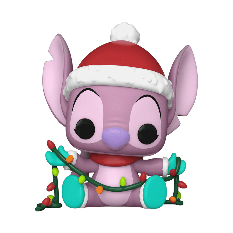 Funko Pop! Disney Christmas: Angel Lights #1505 and Stitch Candy Cane #1502 Set Bundle