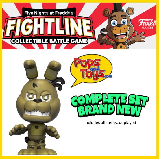 Funko Fightline FNAF Springtrap Complete Set New Gamestop Exclusive Game Figure
