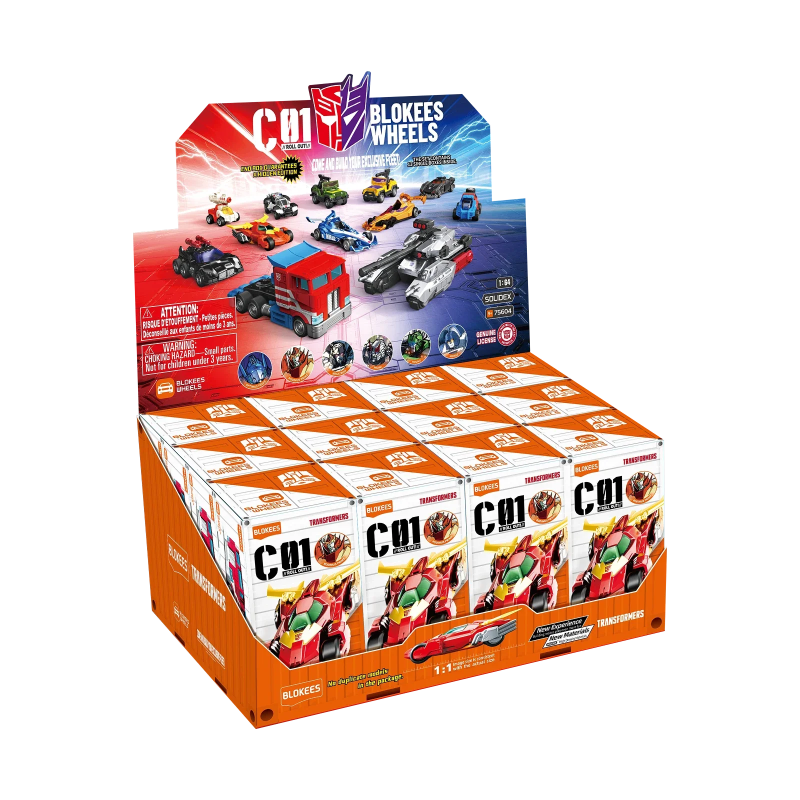 Blokees Wheels Transformers C01 - 12 Pack Sealed Display Case - No Duplicates