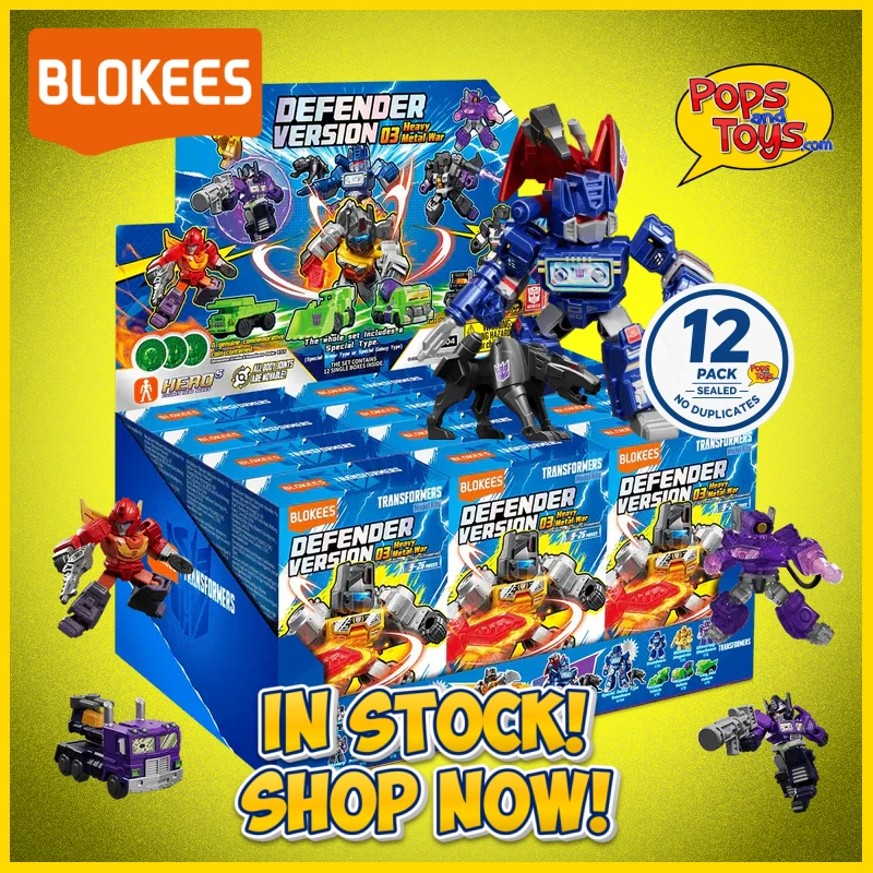 Blokees Transformers Defender 3 - 12 Pack Sealed Display Case - Heavy Metal War