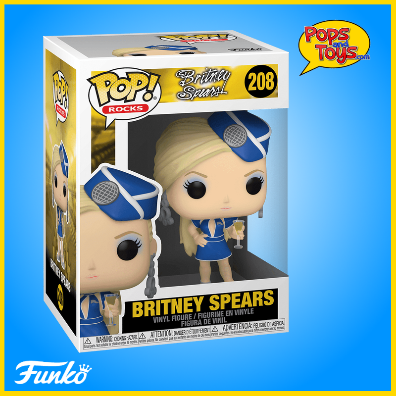 FUNKO POP! Rocks BRITNEY SPEARS # 208 Flight Attendant