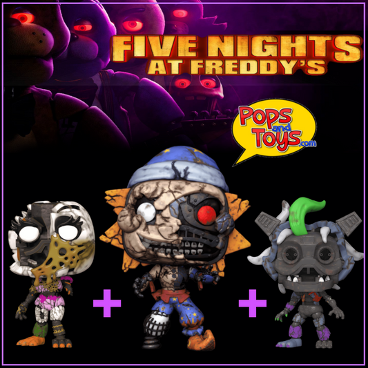 Funko POP! FNAF Bundle Security Breach Ruined Chica Roxy & Eclipse Set of 3