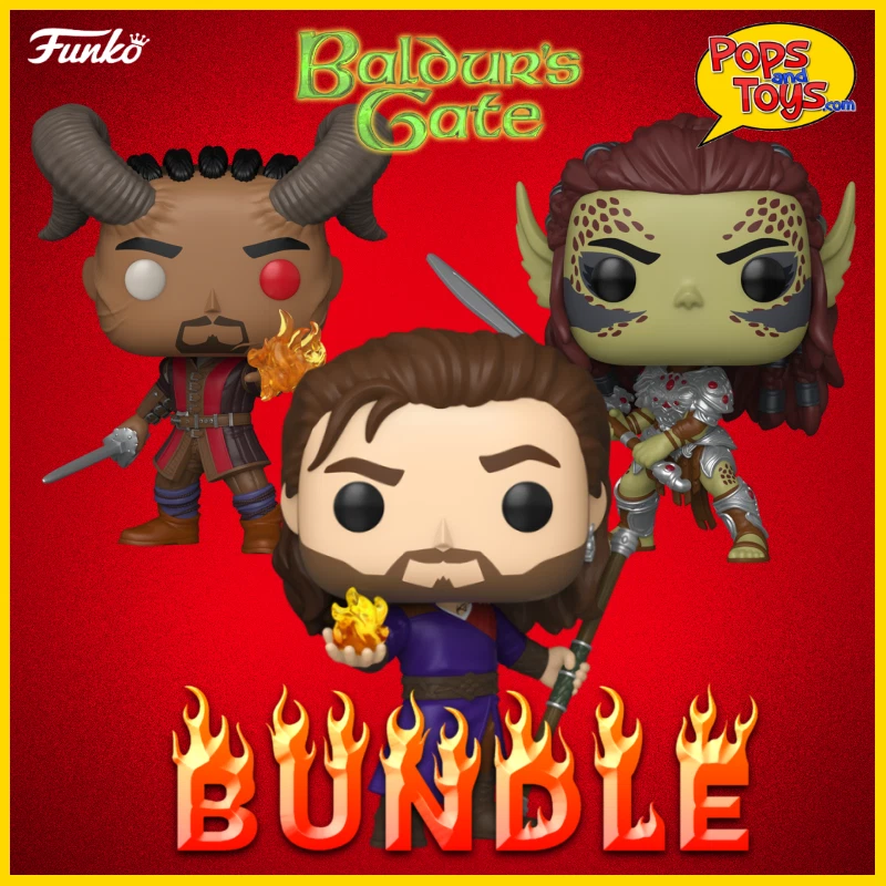 Funko Pop! Baldur's Gate - Bundle set 3 pieces Lae'zel + Wyll + Gate - Set of 3 Pops!