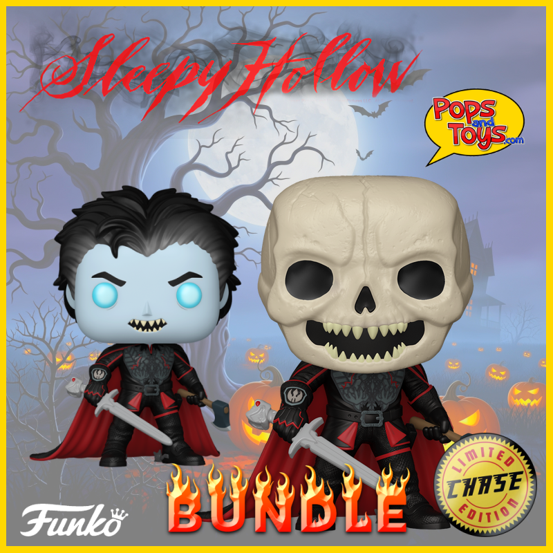 Funko Pop! Headless Horseman Chase + Common Sleepy Hollow Movie Bundle #1945