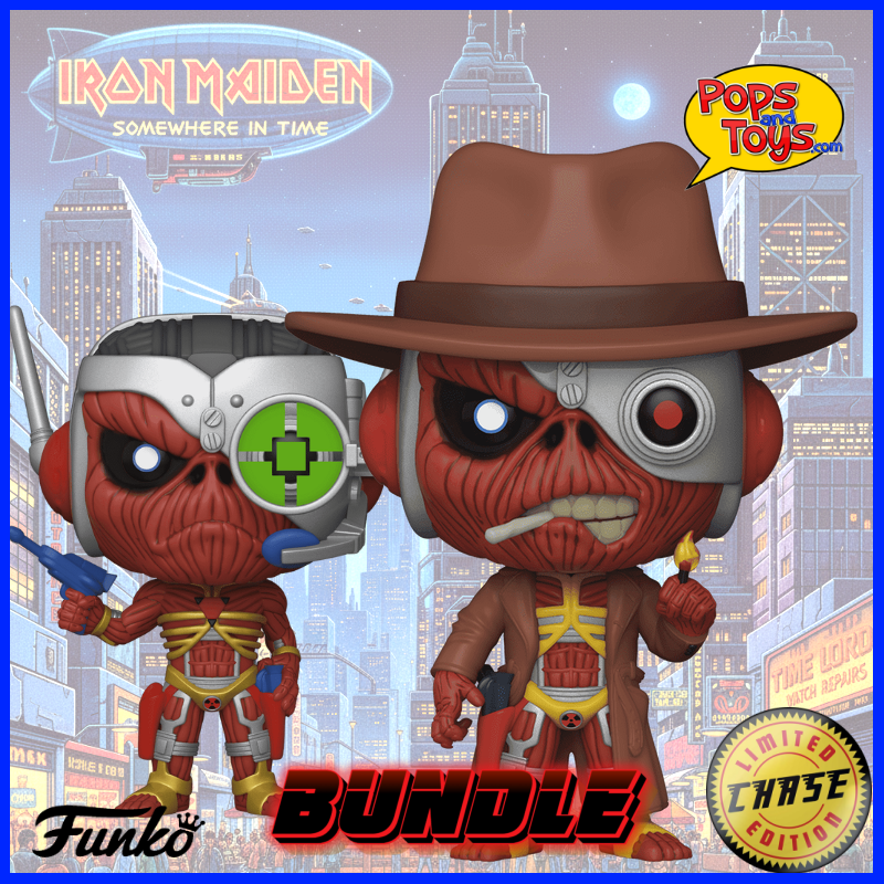 Funko Pop! Iron Maiden Eddie Somewhere in Time Chase + Common Bundle #248