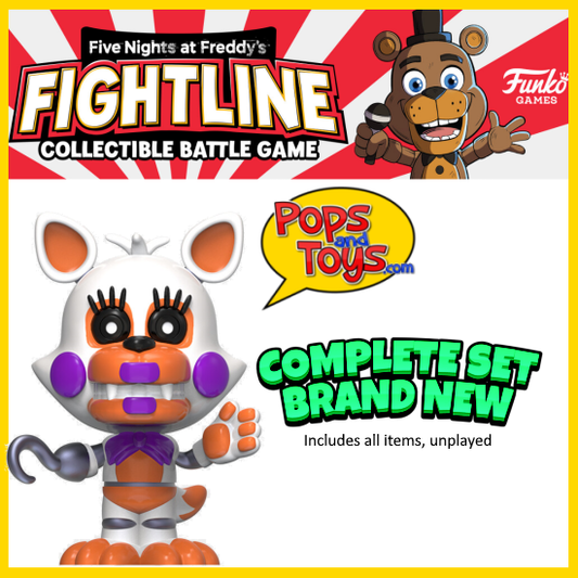 Funko Fightline FNAF LOLbit Complete Set New Gamestop Exclusive Figure