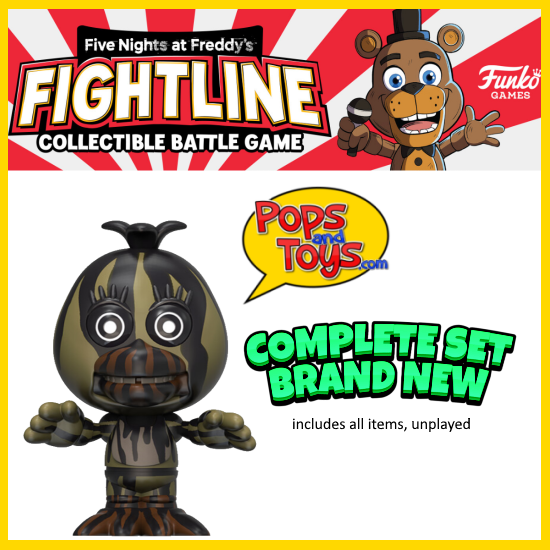 Funko Fightline FNAF Phantom Chica Complete Set New Gamestop Exclusive Figure