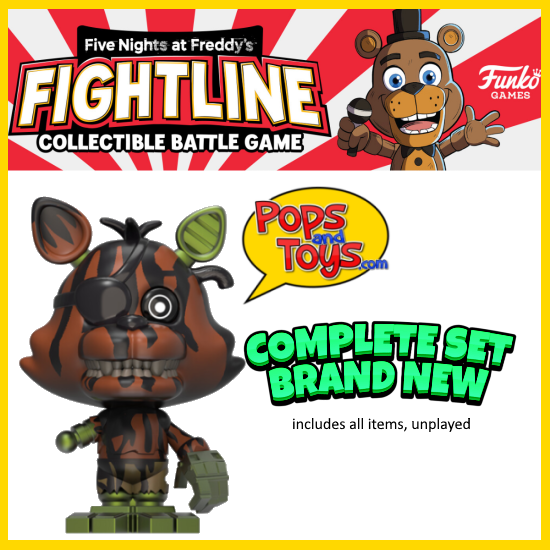 Funko Fightline FNAF Phantom Foxy Complete Set New Gamestop Exclusive Figure