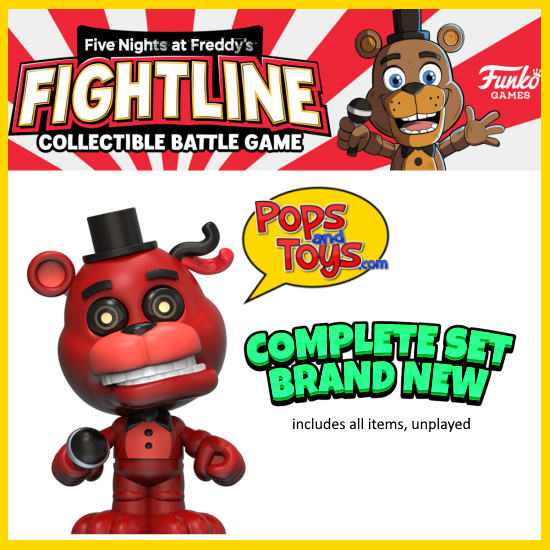 Funko Fightline FNAF Redbear Complete Set New Gamestop Exclusive Game Figure