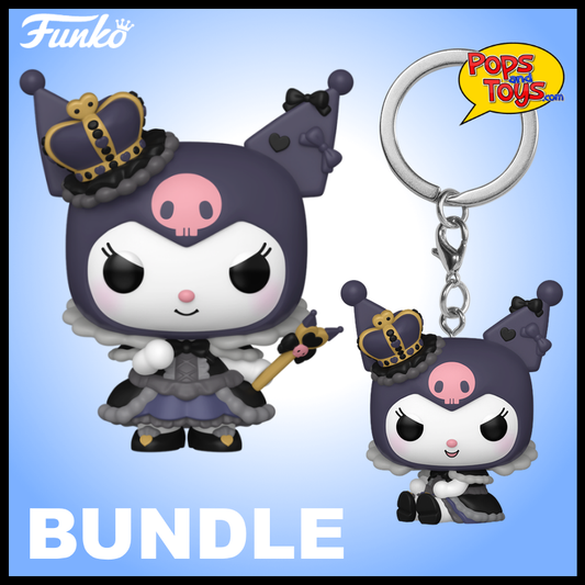 Funko Pop! Kuromi (Royal Outfit) (20th Anniversary) #110 Common + Keychain Bundle