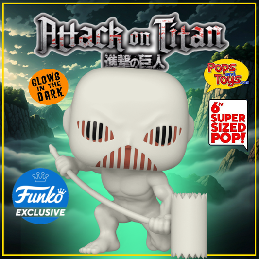 Funko Pop! Super War Hammer Attack on Titan #1449 Super Sized Glow GITD Exclusive