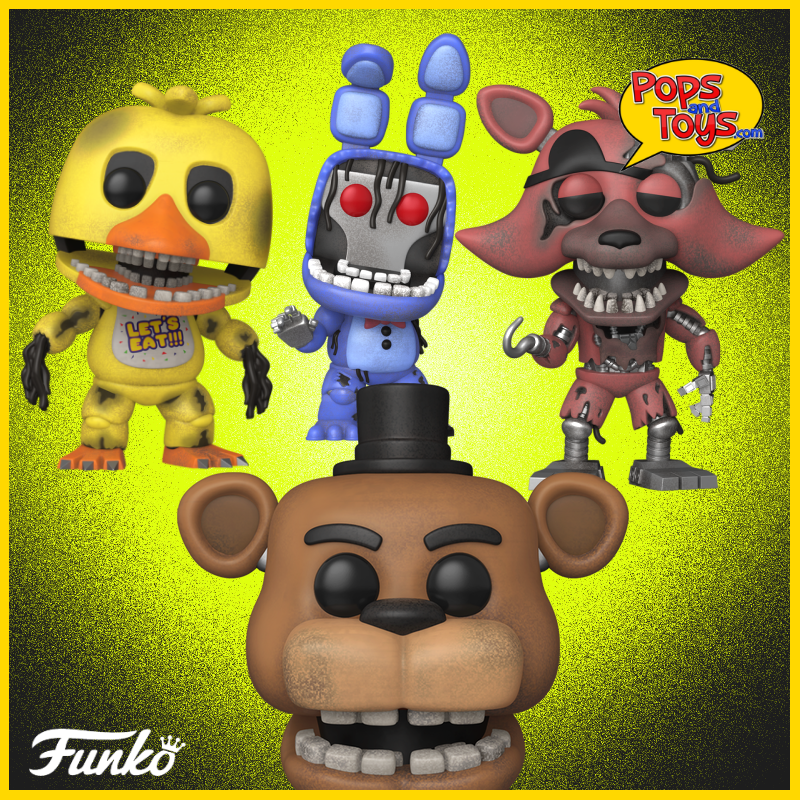 Funko Pop! FNAF Withered Bundle Set of 4 #1083 #1084 #1085 #1086