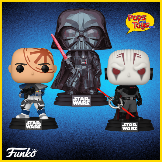 Funko Pop! Star Wars Bundle - The Clone ARC Trooper Jesse # 807 - The Grand Inquisitor # 631 - Darth Vader # 600 Set