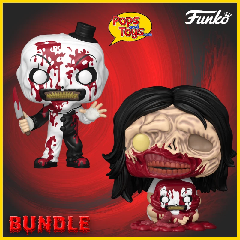 Funko Pop! Terrifier 3 Art the Clown Bundle - Bloody Victoria Heyes #1949 + Art of the Clown #1948