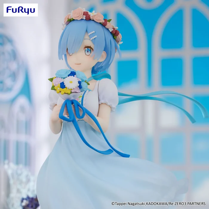 Re:Zero Rem Figure Bridesmaid Ver Furyu Trio-Try-It 8" Tall NEW Furyu