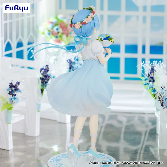 Re:Zero Rem Figure Bridesmaid Ver Furyu Trio-Try-It 8" Tall NEW Furyu