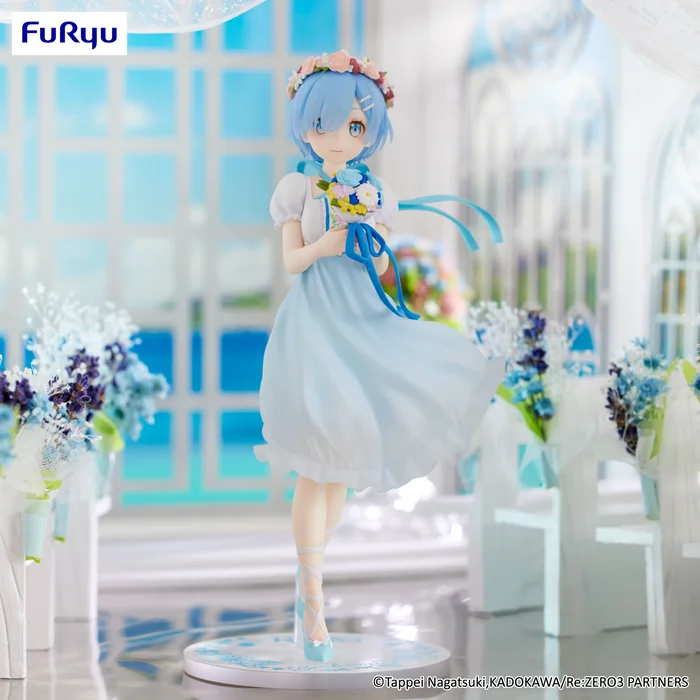 Re:Zero Rem Figure Bridesmaid Ver Furyu Trio-Try-It 8" Tall NEW Furyu