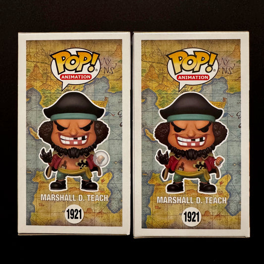 Funko Pop One Piece - Marshall D. Teach - Chase & Common Bundle Set # 1921 w Hard Protector