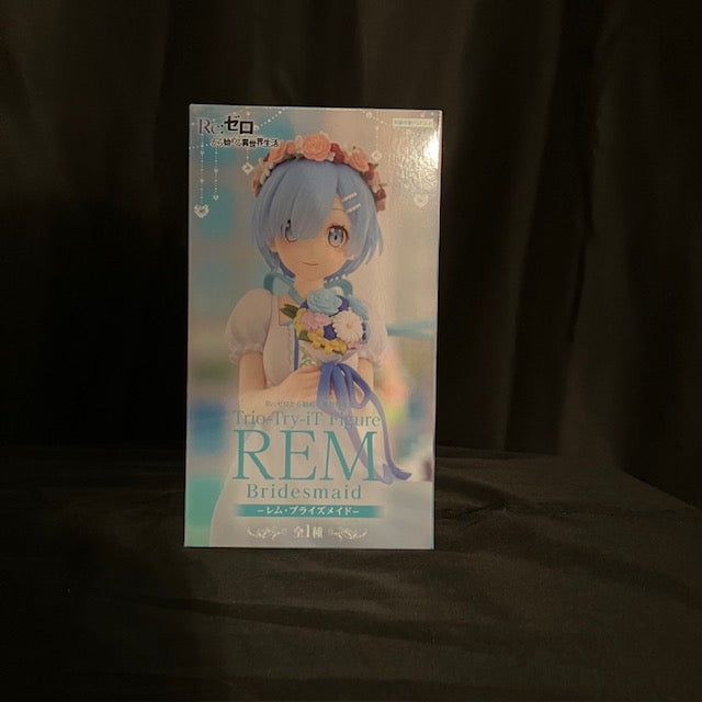 Re:Zero Rem Figure Bridesmaid Ver Furyu Trio-Try-It 8" Tall NEW Furyu