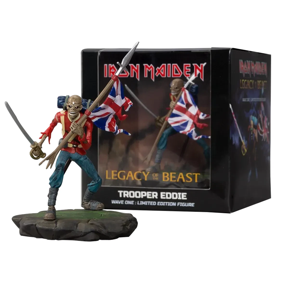 Iron Maiden Eddie Figure The Trooper Legacy of the Beast NIB 4" 1:24