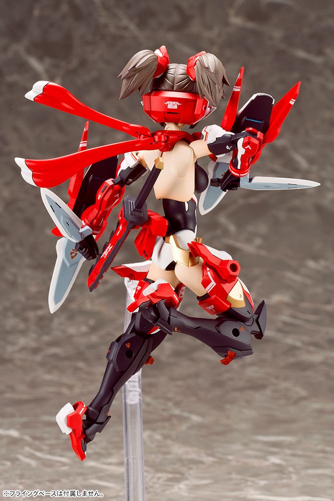 Kotobukiya Megami Device ASRA Ninja 1/1 plastic model kit featuring articulated anime girl with futuristic ninja armor and weapons.