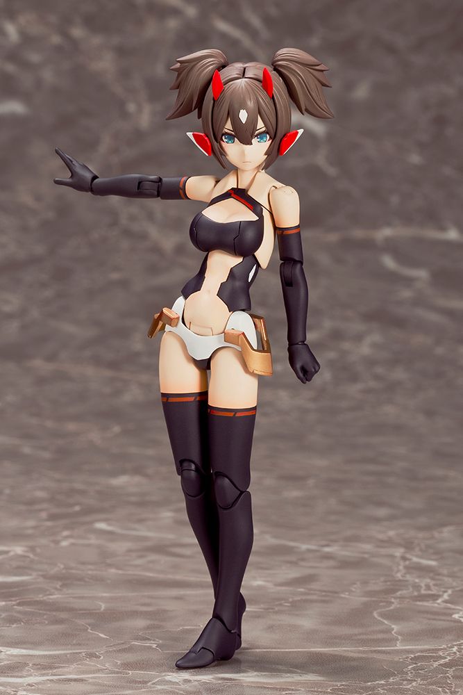 Kotobukiya Megami Device ASRA Ninja 1/1 plastic model kit featuring articulated anime girl with futuristic ninja armor and weapons.