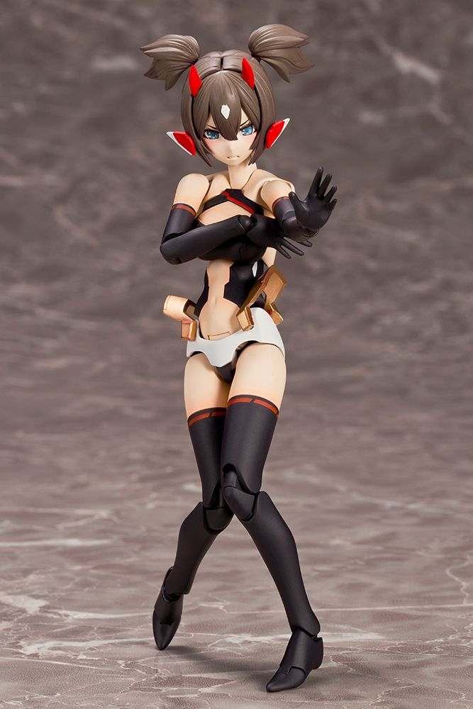 Kotobukiya Megami Device ASRA Ninja 1/1 plastic model kit featuring articulated anime girl with futuristic ninja armor and weapons.