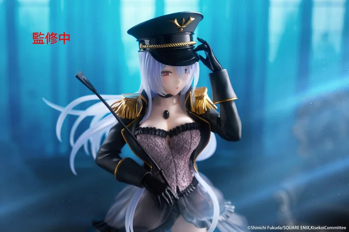 Official Taito My Dress-Up Darling Marin Kitagawa Black Lobelia AMP+ figure featuring detailed cosplay outfit and translucent hair effects