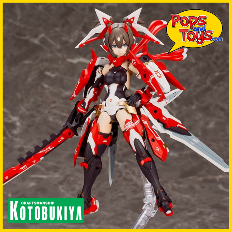 Kotobukiya Megami Device ASRA Ninja 1/1 plastic model kit featuring articulated anime girl with futuristic ninja armor and weapons.