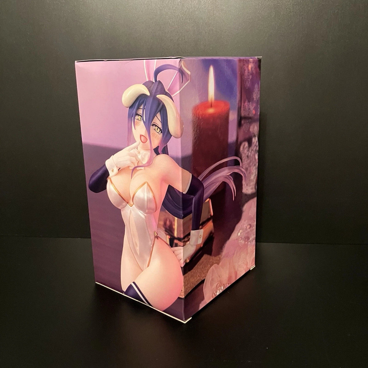 Official Overlord Albedo Bunny White Ver. One-Seventh Carat 1/7 scale figure by System Service displayed in white bunny outfit.