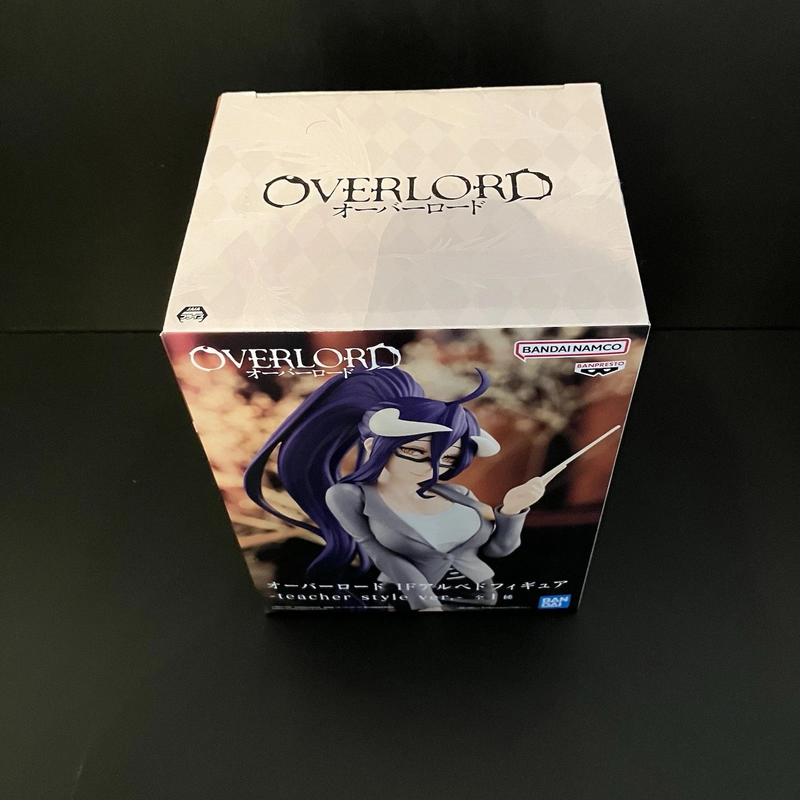 Official Banpresto Overlord Albedo Teacher Style Version figure featuring Albedo in an elegant teacher outfit with glasses.