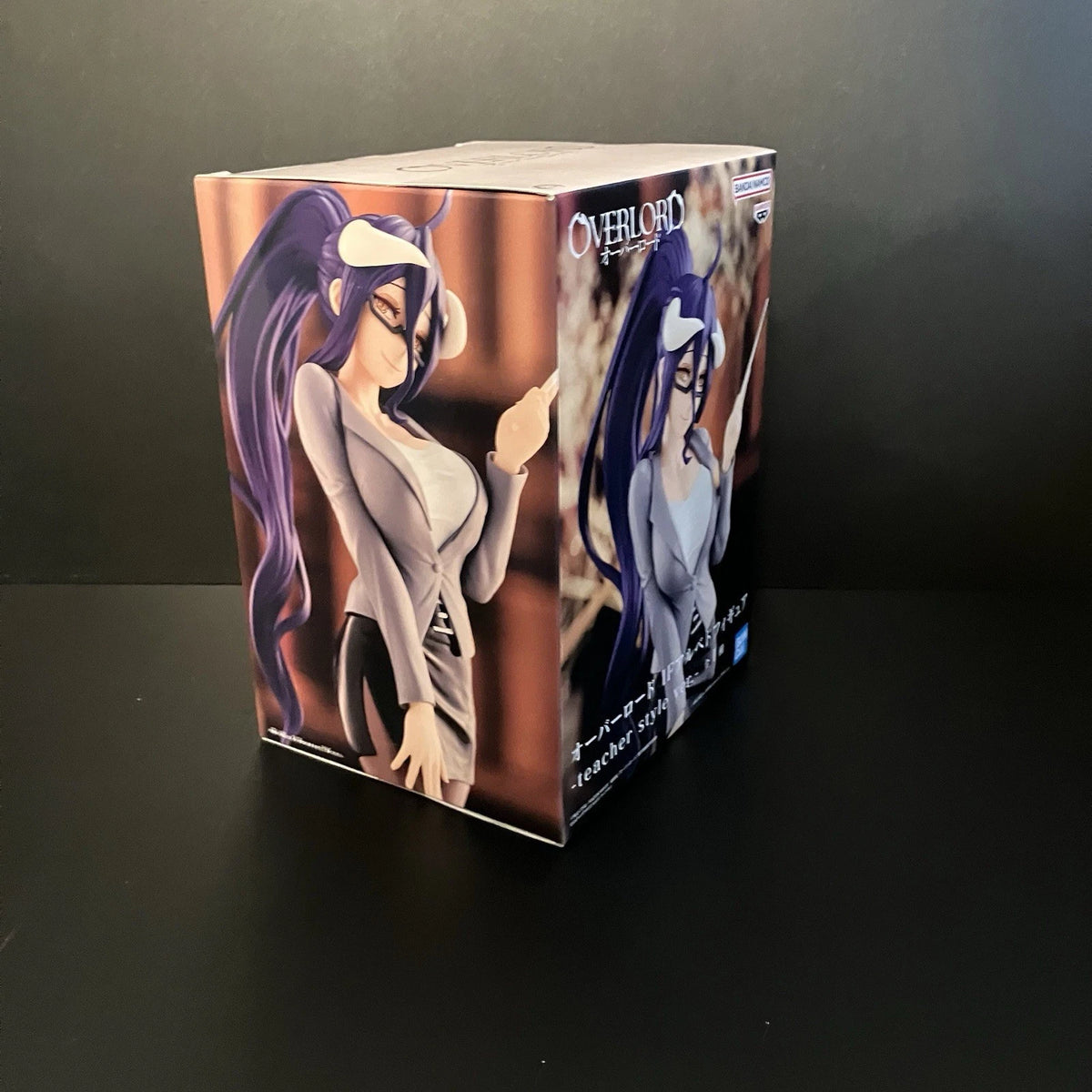 Official Banpresto Overlord Albedo Teacher Style Version figure featuring Albedo in an elegant teacher outfit with glasses.
