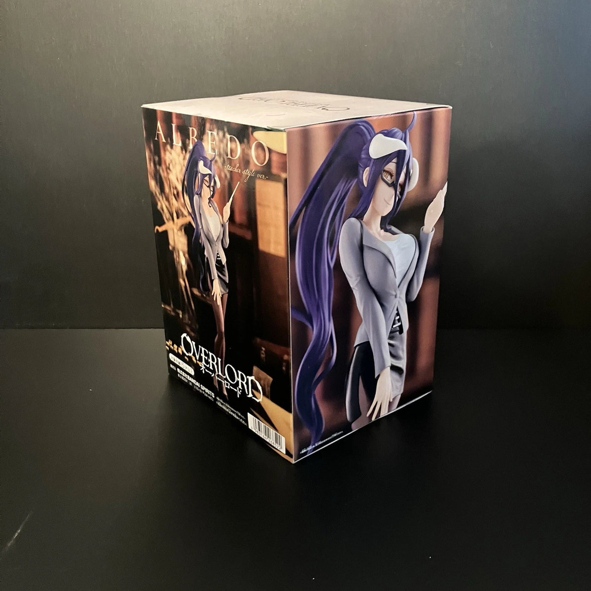 Official Banpresto Overlord Albedo Teacher Style Version figure featuring Albedo in an elegant teacher outfit with glasses.