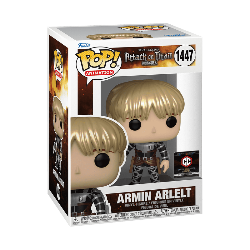 Funko Pop! Armin Arlelt Attack On Titan #1447 Metallic Chalice Exclusive
