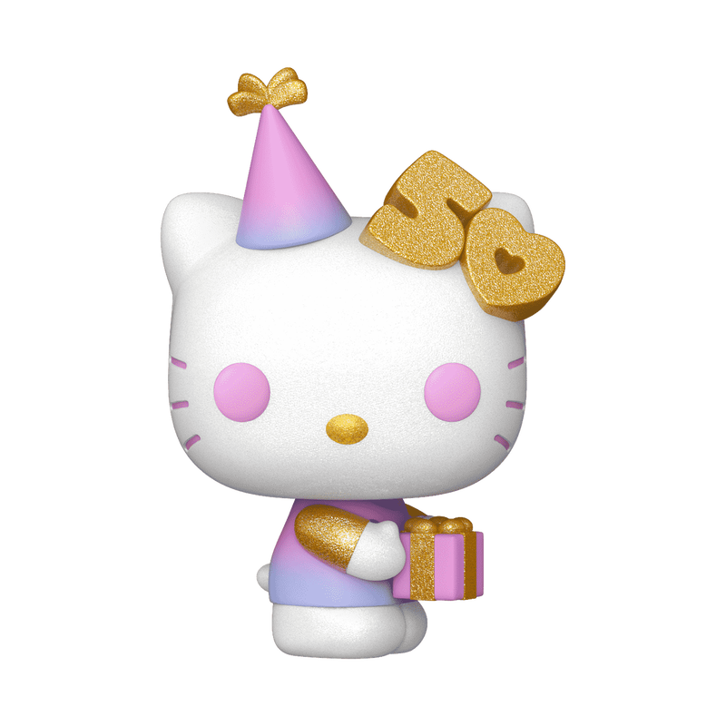 Funko Sanrio Pop! Hello Kitty with Present (50th Anniversary) (Glitter) Exclusive