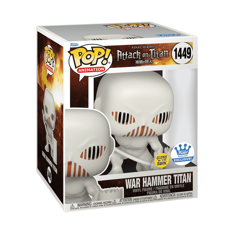 Funko Pop! Super War Hammer Attack on Titan #1449 Super Sized Glow GITD Exclusive