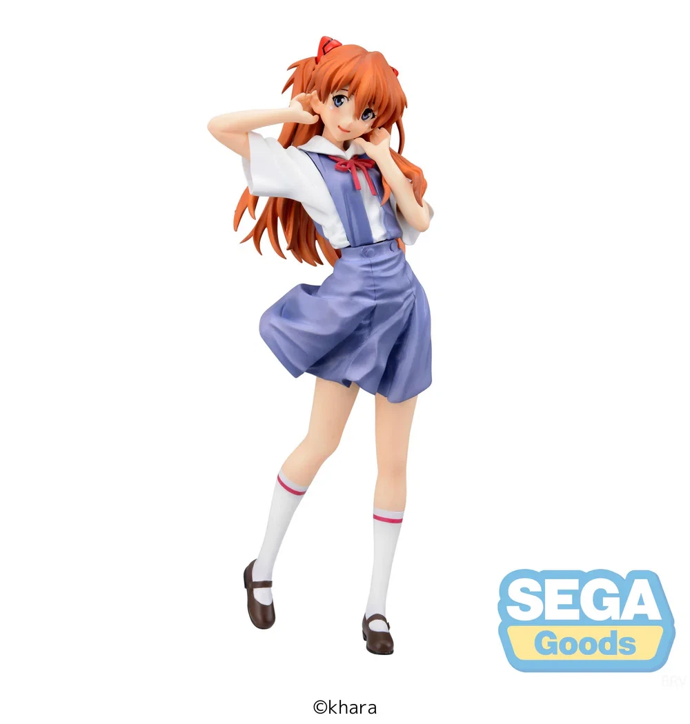 Evangelion Asuka Premium School Uniform Figure New Sega Neon Genesis - US SELLER