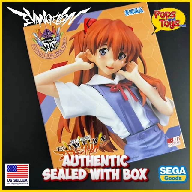 Evangelion Asuka Premium School Uniform Figure New Sega Neon Genesis - US SELLER
