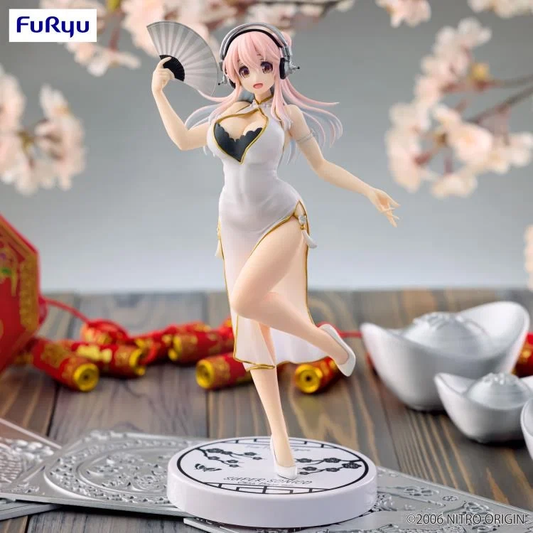 US Seller - Super Sonico Figure Trio-Try-iT FuRyu White China Dress - 8.2" Tall - US Seller