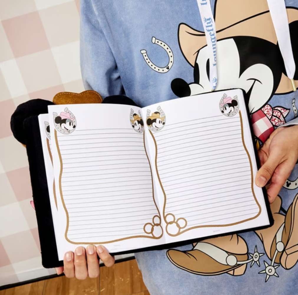 Western Mickey Mouse Cosplay Plush Refillable Stationery Journal (IB)