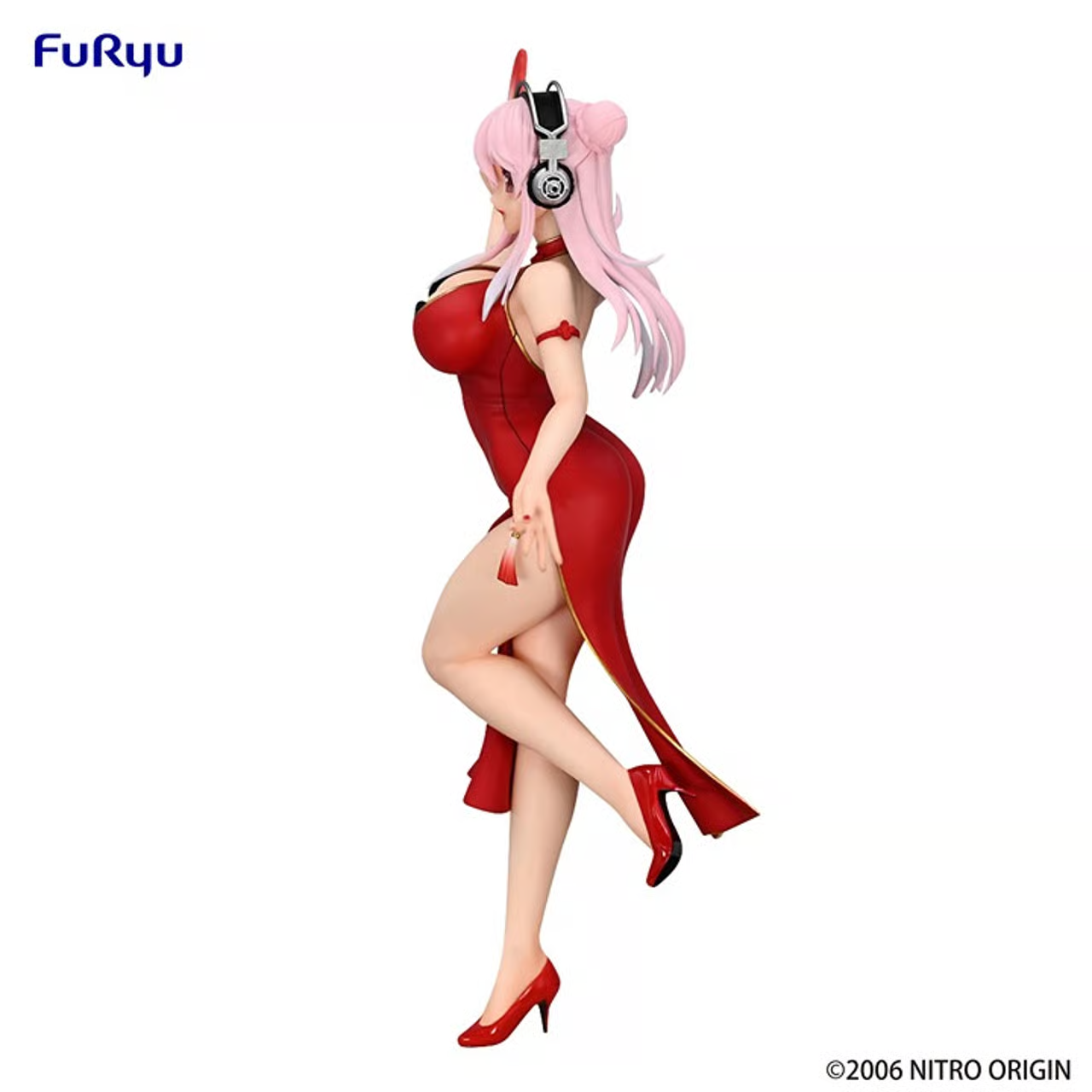 US Seller - Super Sonico Figure Trio-Try-iT FuRyu Red China Dress - 8.2" New