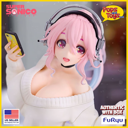 US Seller - Super Sonico Figure Trio-Try-iT FuRyu Winter Memory - 8.2" Tall New