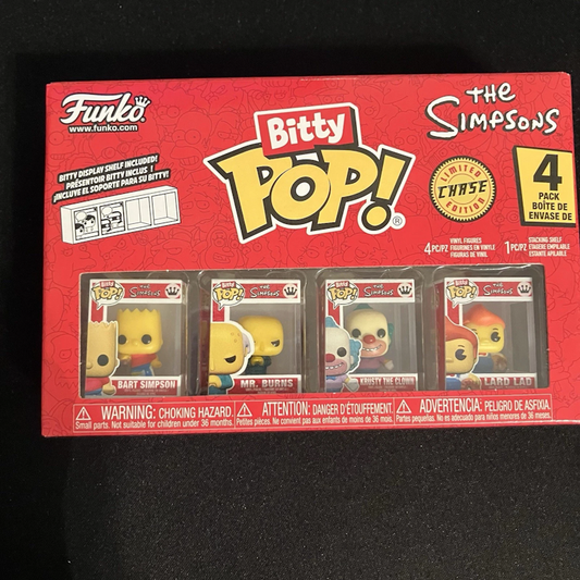 Funko POP! Bitty Pop! The Simpsons 4-Pack, Series 1 Bart Lard Lad Chase