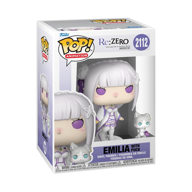 Funko POP! Re:ZERO – Starting Life in Another World - Emilia with Puck # 2112 - with protector