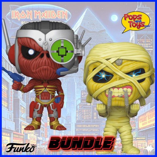 Funko Pop! Iron Maiden Bundle Eddie Somewhere in Time #248 and Mummy Eddie #442