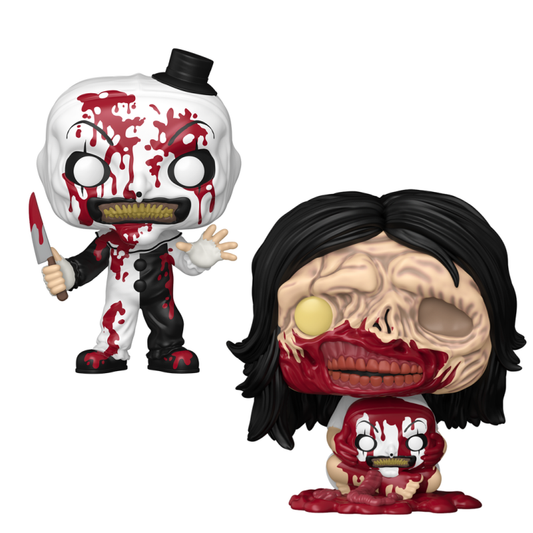 Funko Pop! Terrifier 3 Art the Clown Bundle - Bloody Victoria Heyes #1949 + Art of the Clown #1948