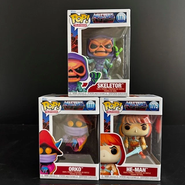 Funko Pop! MOTU He-Man Skeletor Orko Deco Bundle 3 Pack Vinyl figures