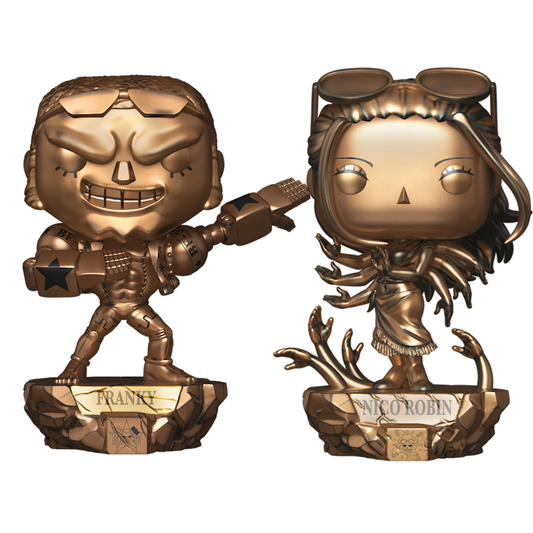 Funko Pop Nico Robin & Franky Bronze Statue One Piece #2179 #2180