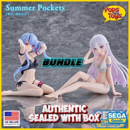Summer Pockets Figure Set Swimsuit Yumemirize Shiroha & Ao Sorakado - US SELLER