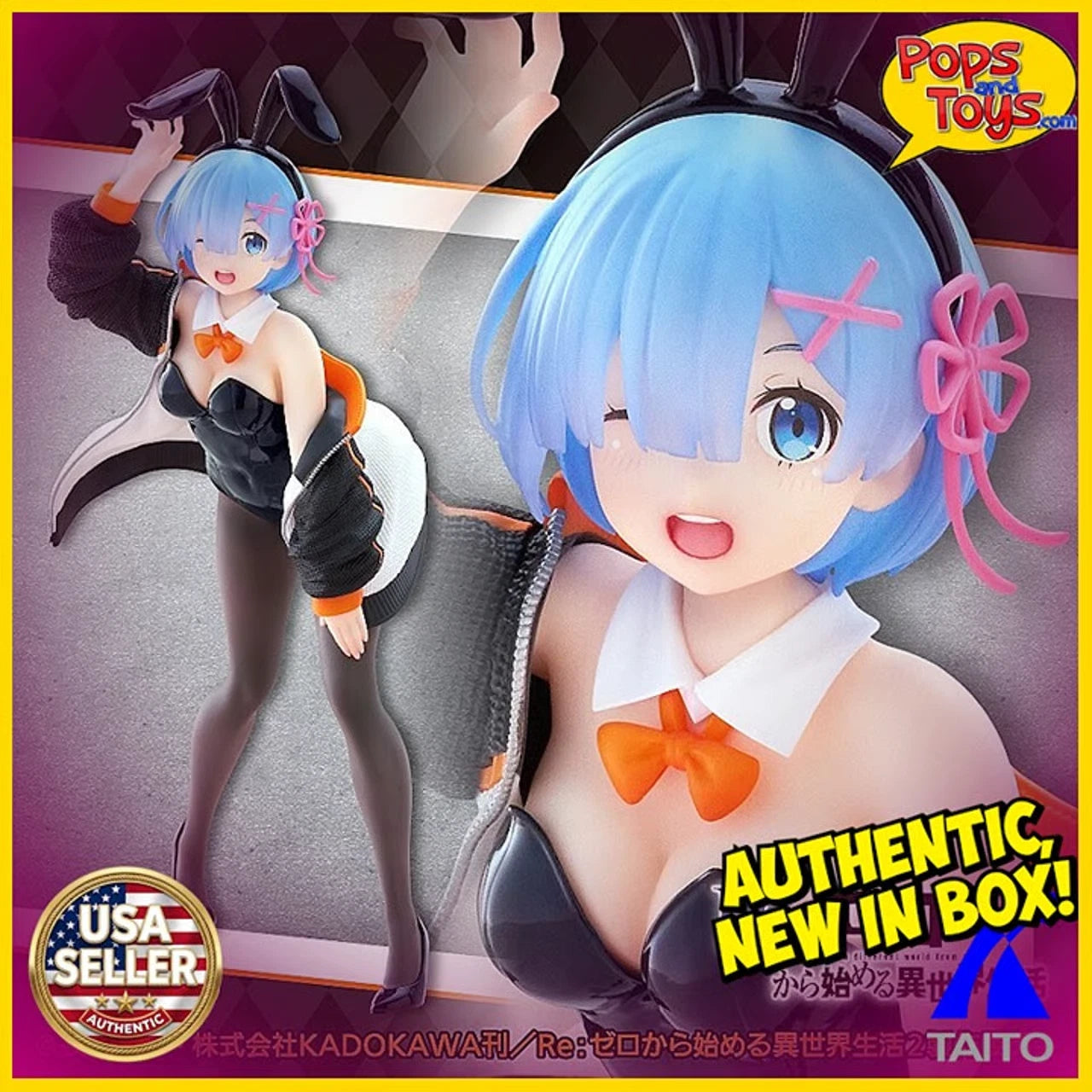 US SELLER - Re:Zero Rem Figure Jacket Bunny Version - Coreful